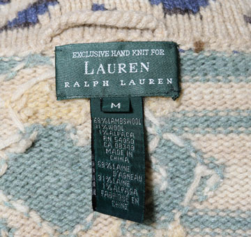 カーディガン [KM118] LAUREN RALPH LAUREN ネイティブ柄